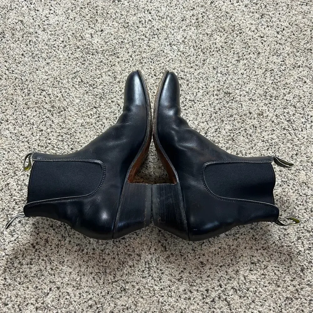 RM Williams Womens Chelsea Boots Black Leather Womens 11.5 / Men's 10.5